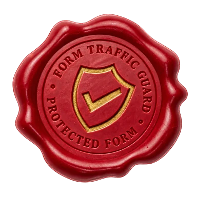 Gold shield engraved into a red wax seal